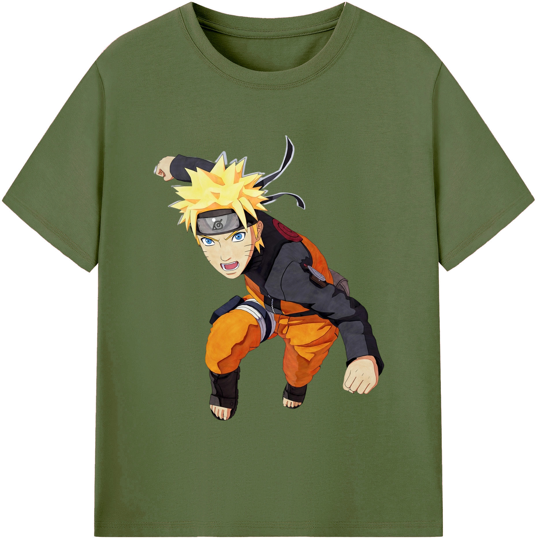 （画像用） NARUTO -ナルト- うずまき ナルト Uzumaki Naruto 綿100％半袖Tシャツ（フロントプリント）